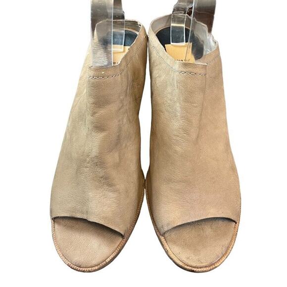 Dolce Vita Womens Open Toe Chunky Heel Mules Booties Slip On Shoes Beige sz 10 - Picture 6 of 16